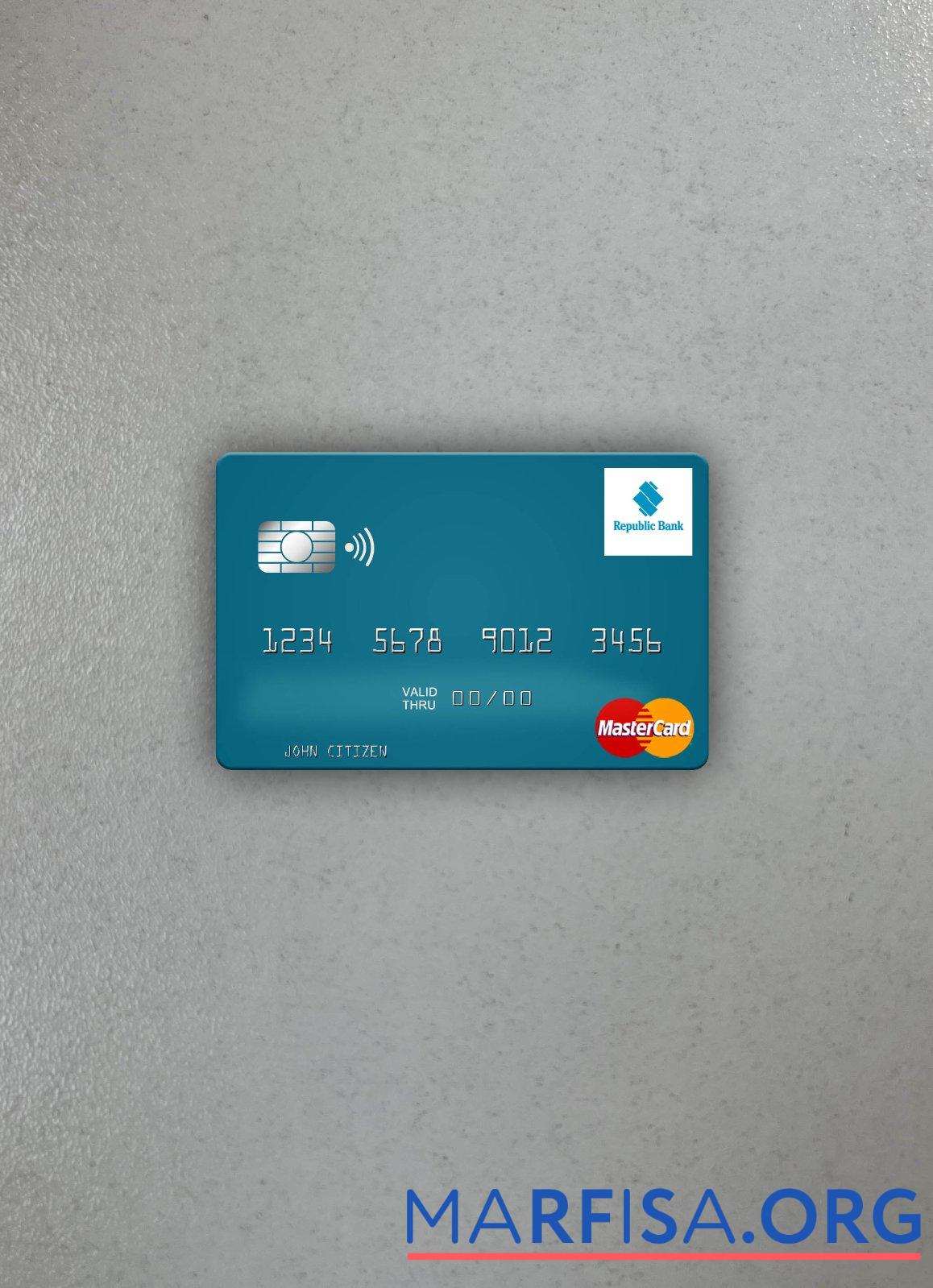 Printable Grenada Republic Bank Grenada mastercard photolook front download for verification